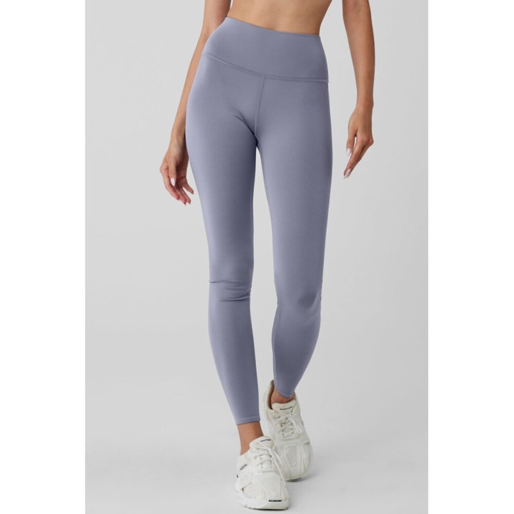 Alo High-Waist Airlift Leggings Fog Hi-Rise Waisted Tights Full-Length Skinny S